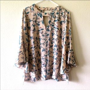 Patterned Jodifl Long Sleeve Blouse